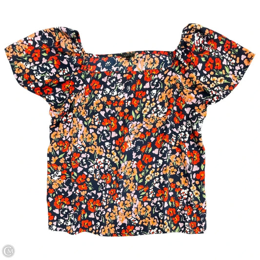 Top Short Sleeve By Ann Taylor In Multi-colored, Size: M