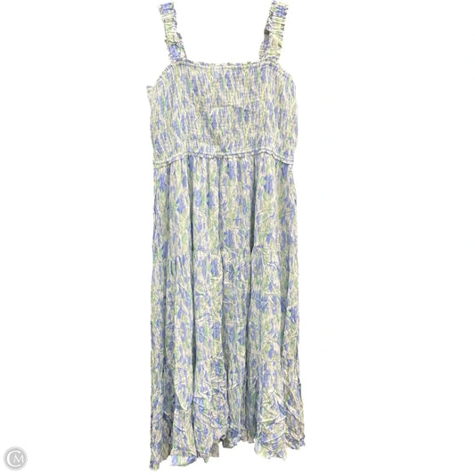 Dress Casual Maxi By Arula In Blue & Green, Size: 1x