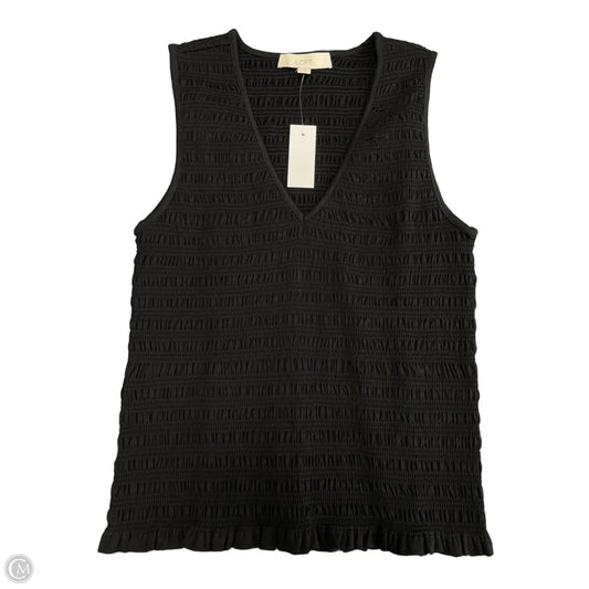 Top Sleeveless By Loft In Black, Size: M