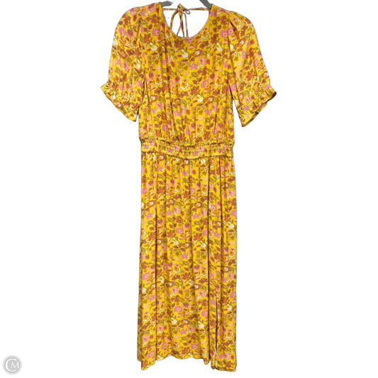 Dress Casual Midi By Loft In Orange, Size: Xl Dress Casual Midi By Loft In Orange, Size: Xl