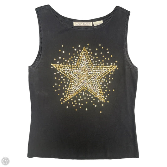 Top Sleeveless By Clothes Mentor In Black & Gold, Size: Xl
