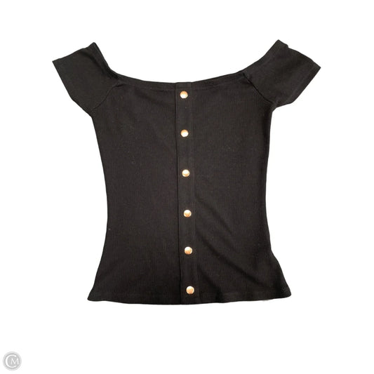 Top Short Sleeve By Guess In Black, Size: S