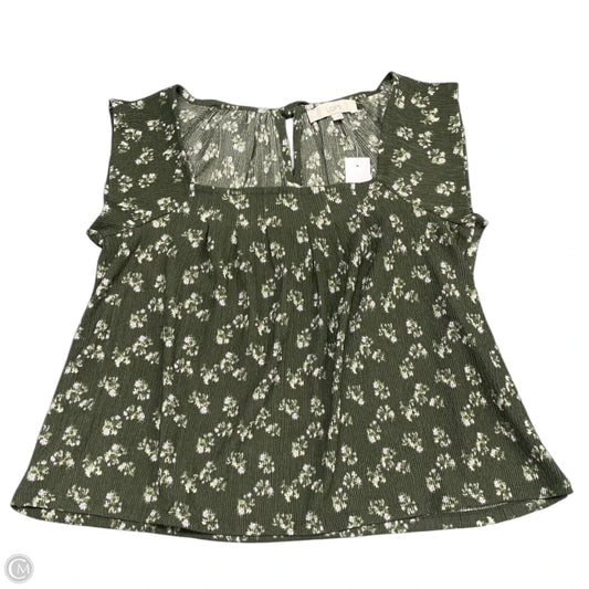 Top Short Sleeve By Loft In Green, Size: S