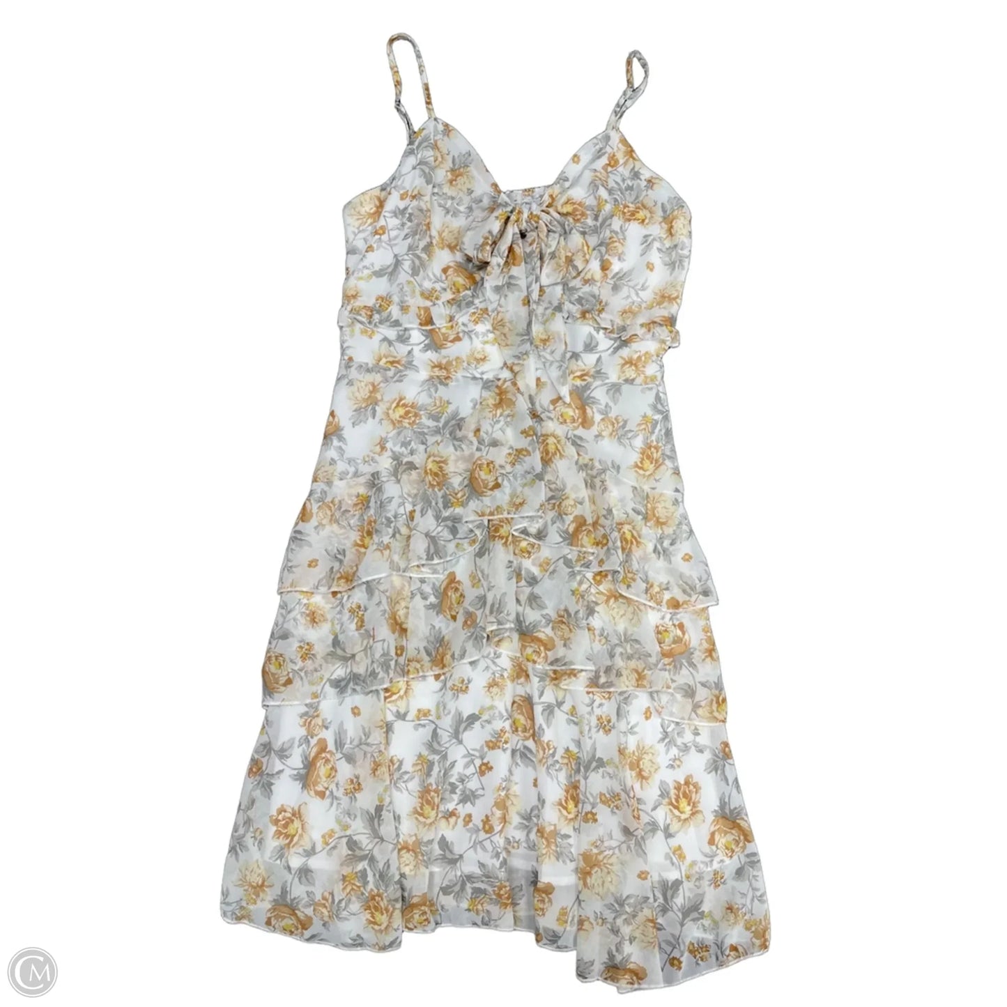 Dress Casual Short By Grace Karin In Grey & Orange, Size: L