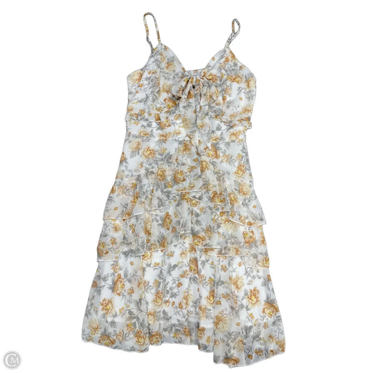 Dress Casual Short By Grace Karin In Grey & Orange, Size: L