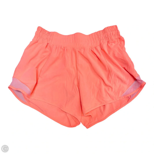 Athletic Shorts By Lululemon In Coral, Size: 6