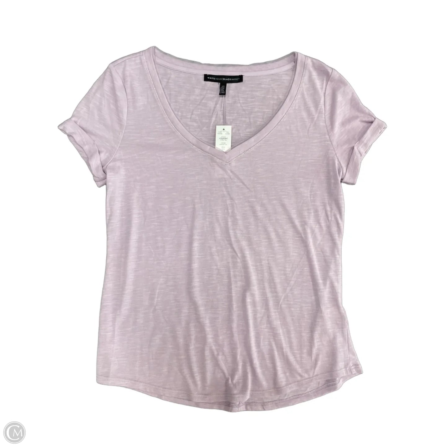 Top Short Sleeve By White House Black Market In Purple, Size: Xs