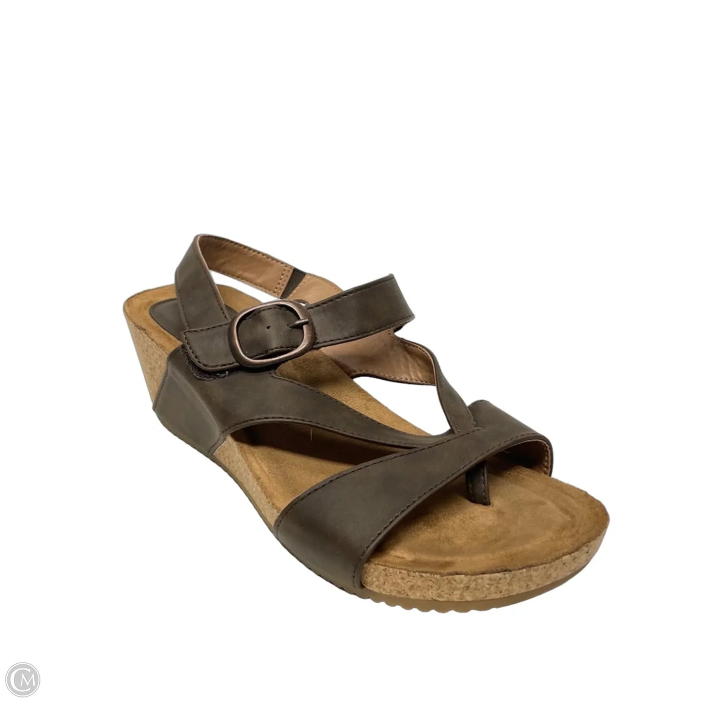 Sandals Heels Wedge By Sofft In Brown, Size: 10