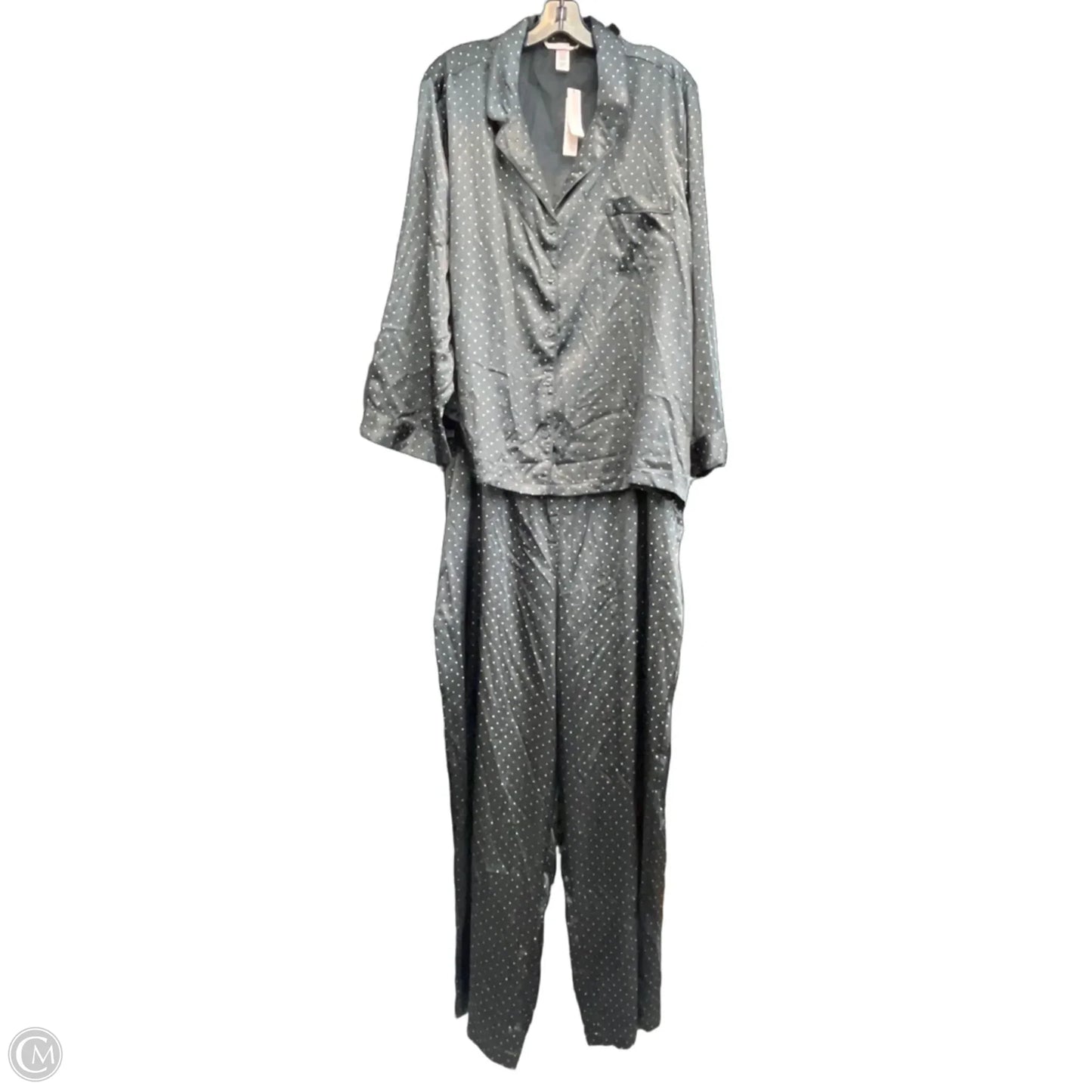 Pajamas 2pc By Victorias Secret In Black & Silver, Size: Xxl