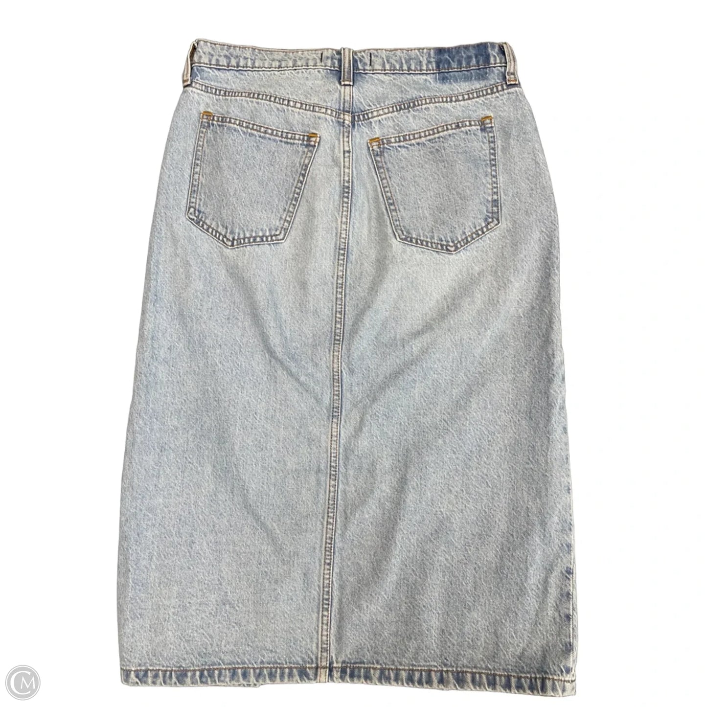 Skirt Midi By Abercrombie And Fitch In Blue Denim, Size: 8