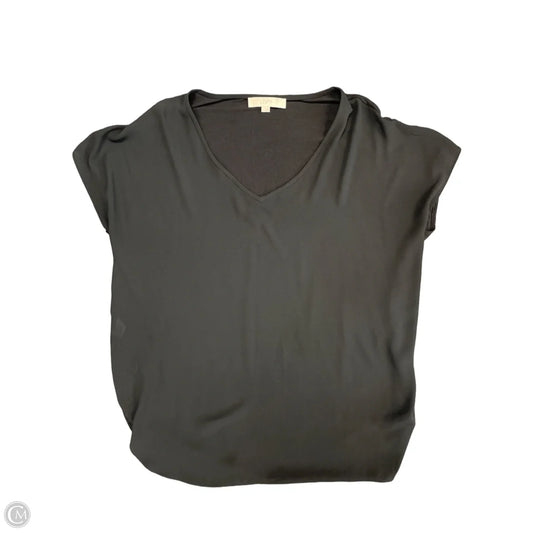 Top Short Sleeve By Loft In Black, Size: L