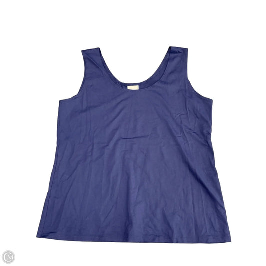 Top Sleeveless By Chicos In Navy, Size: M