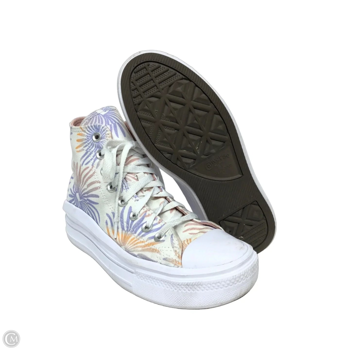 Shoes Sneakers Platform By Converse In Orange & Purple, Size: 8