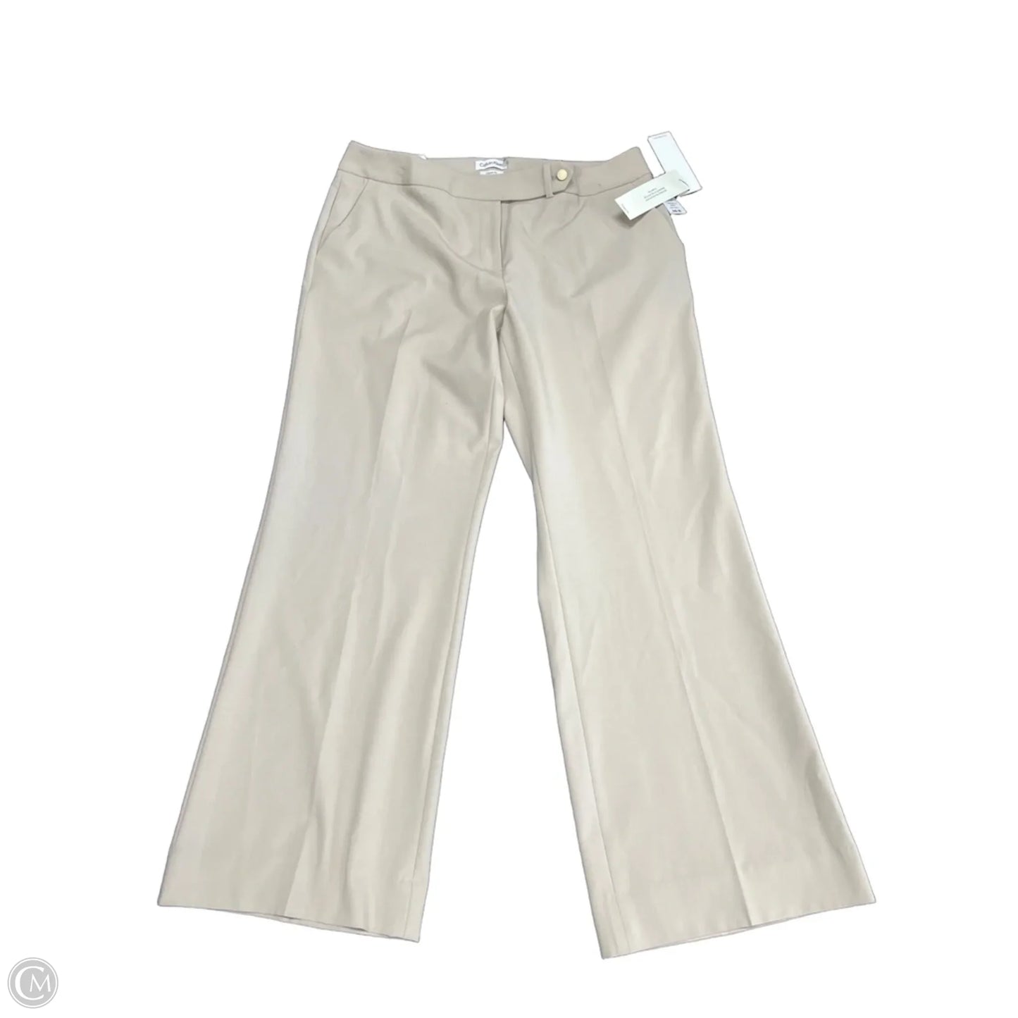 Pants Wide Leg By Calvin Klein In Beige, Size: 14