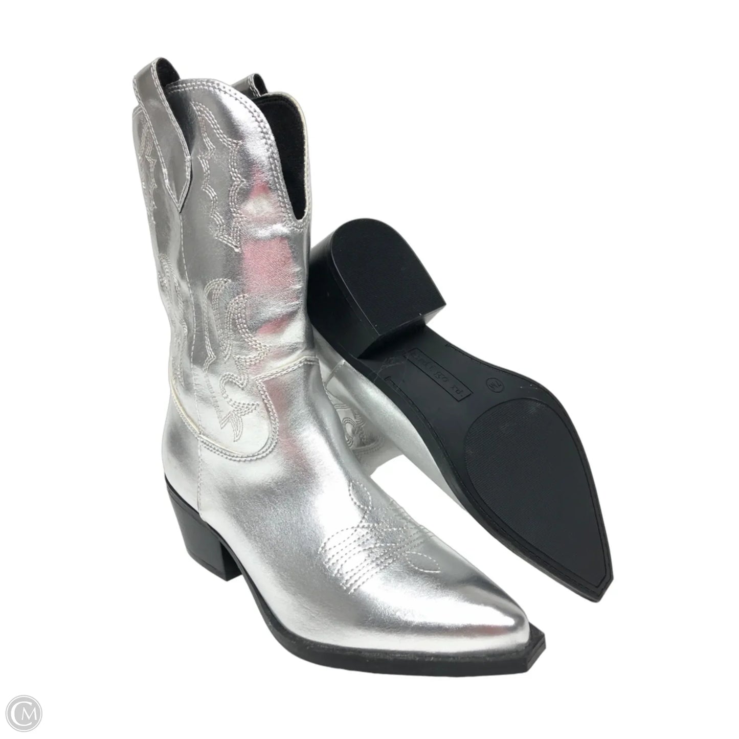Boots Western By Indigo Rd In Silver, Size: 7