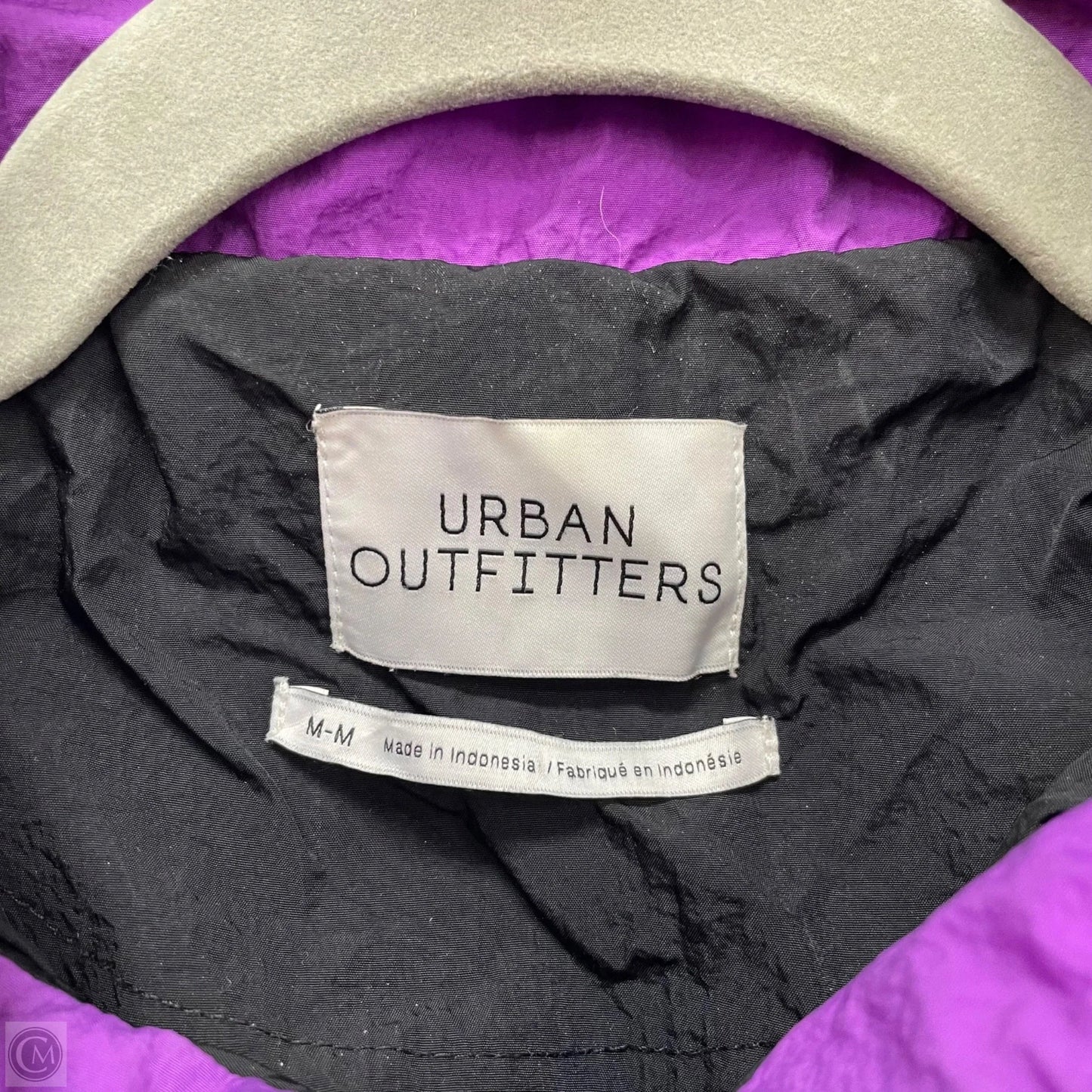Jacket Windbreaker By Urban Outfitters In Black & Pink, Size: M