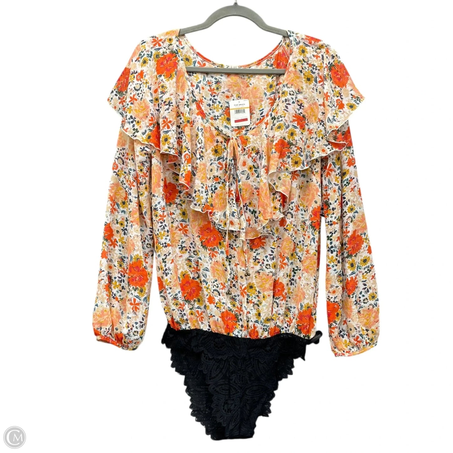 Bodysuit By Free People In Orange & Pink, Size: S