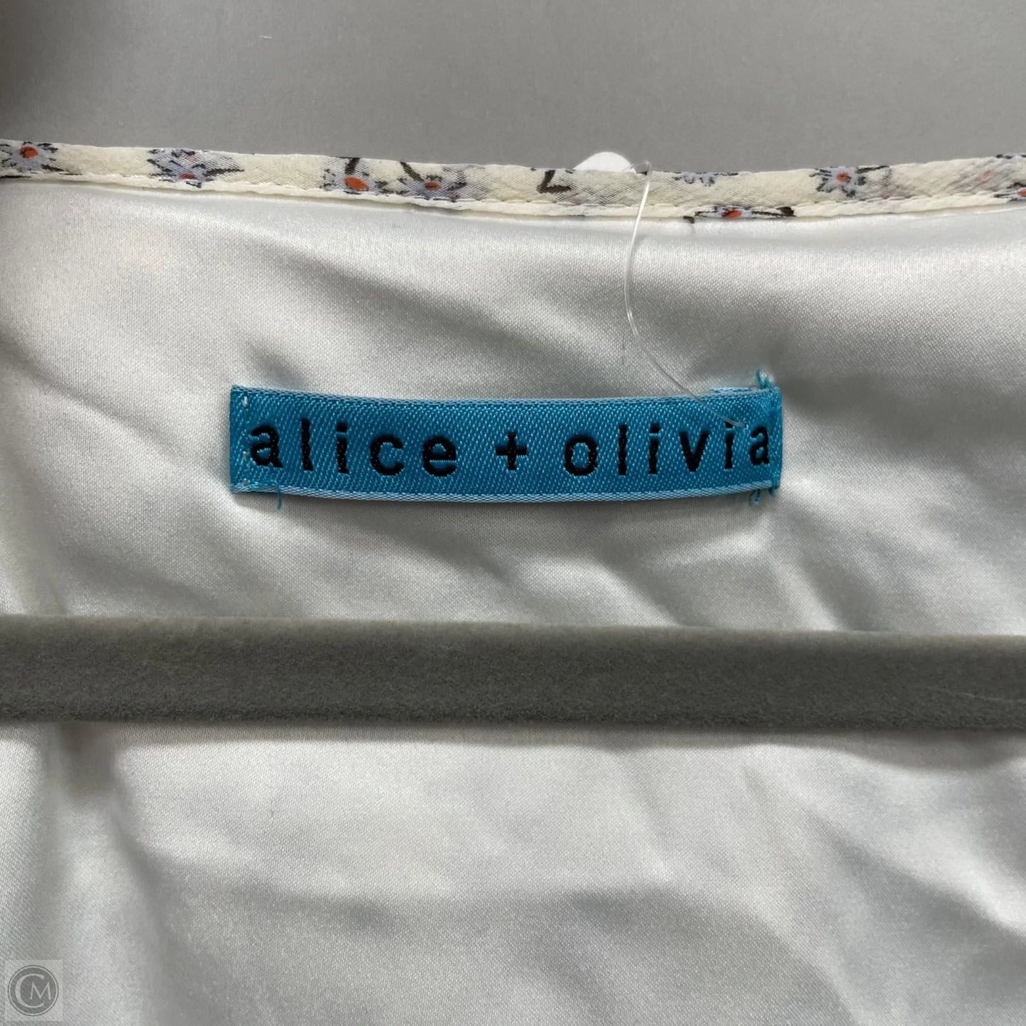 Top Long Sleeve Designer By Alice + Olivia In Blue & White, Size: Xs