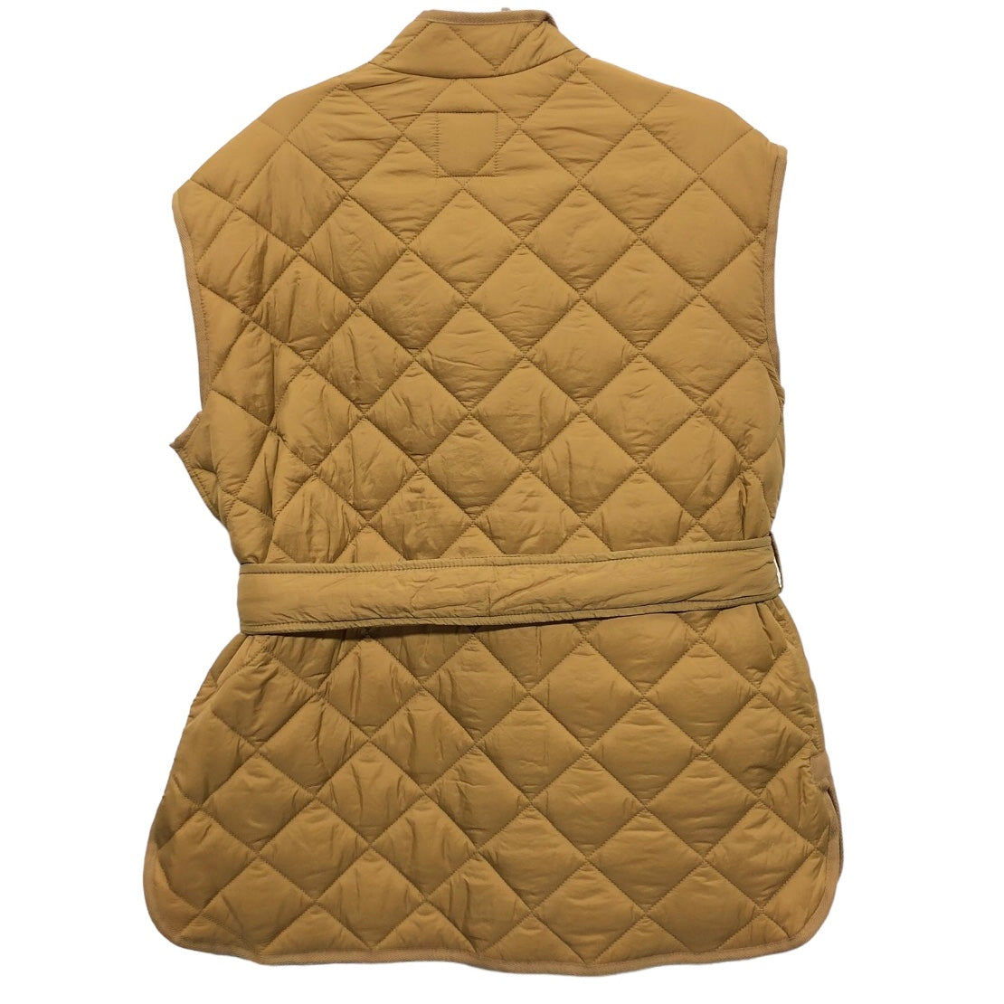 Vest Puffer & Quilted By Free Assembly In Tan, Size: L