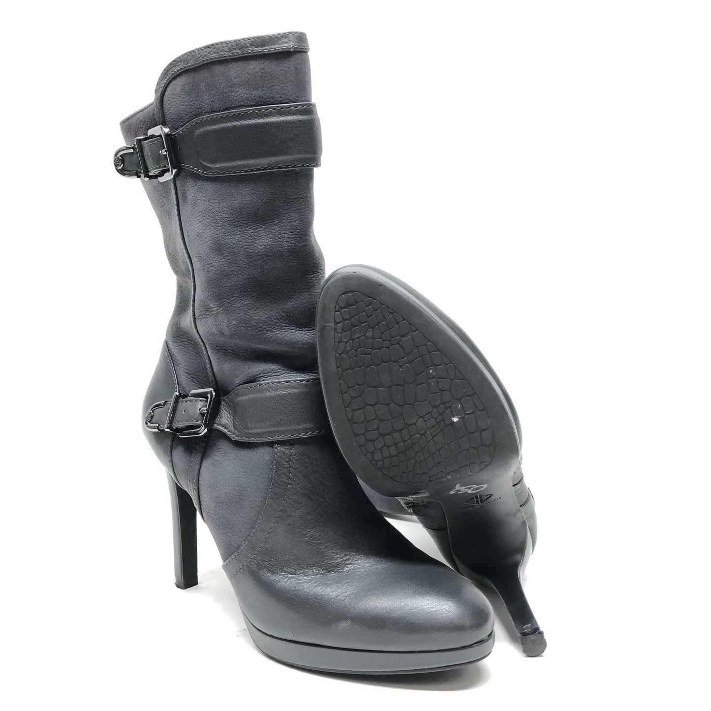 Boots Mid-calf Heels By Antonio Melani In Grey, Size: 7.5