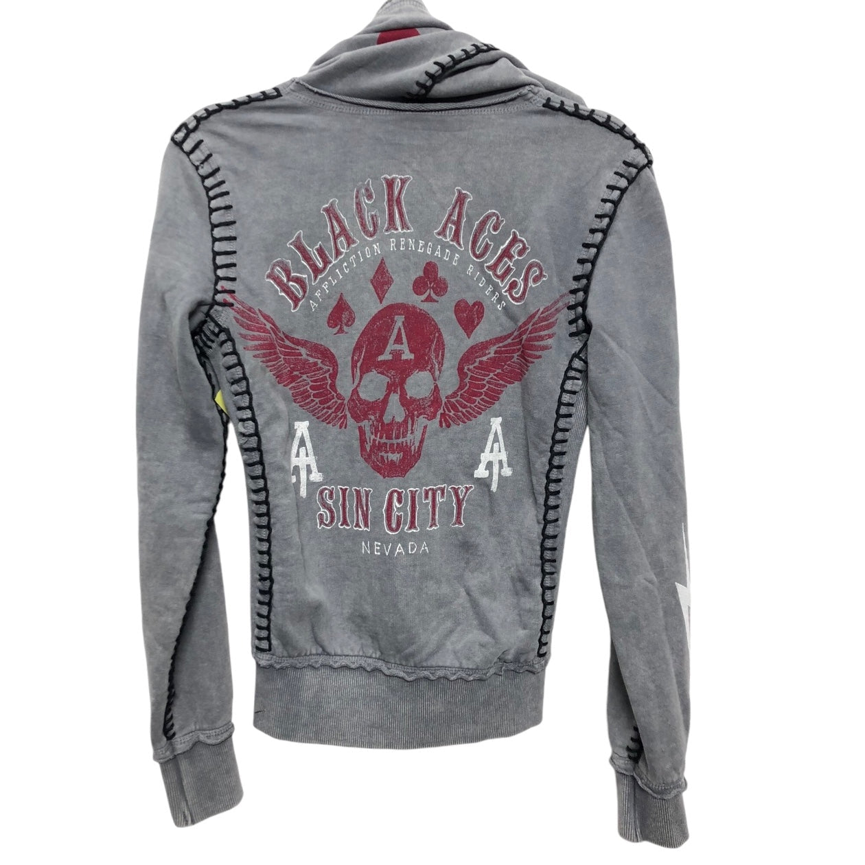 Sweatshirt Hoodie By Affliction In Grey, Size: Xs