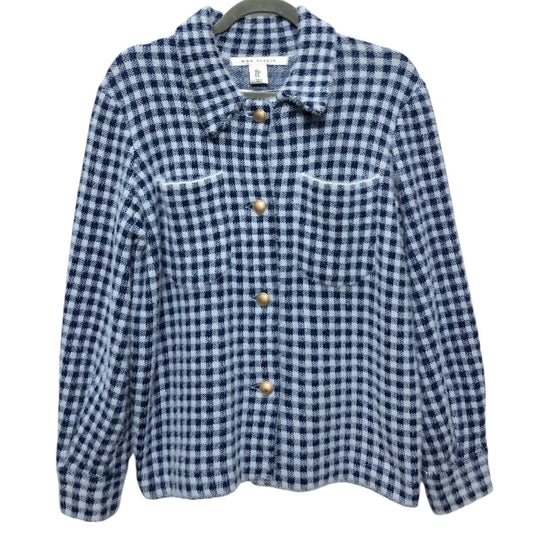 Jacket Shirt By Max Studio In Blue, Size: S