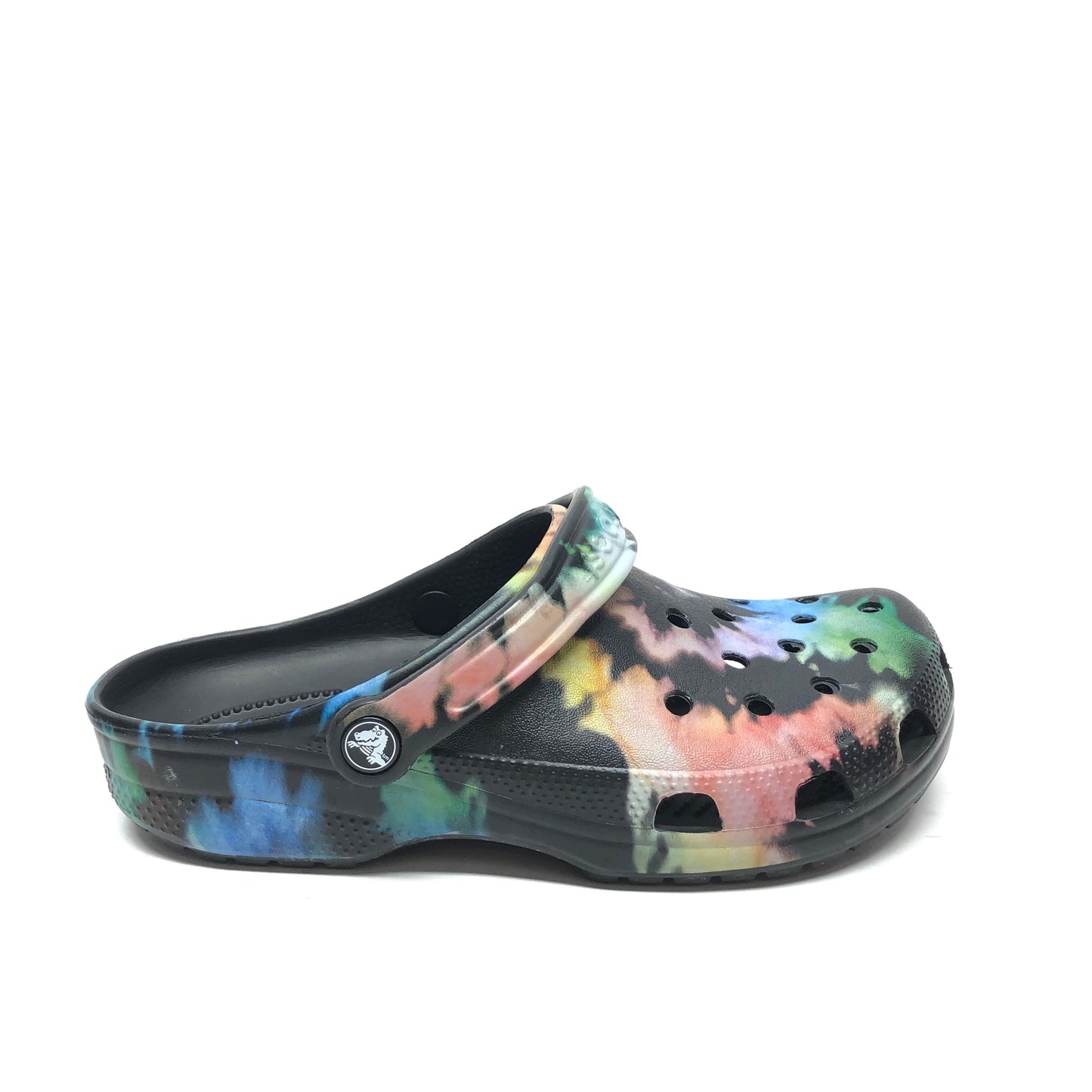 Shoes Flats By Crocs In Tie Dye Print, Size: 9