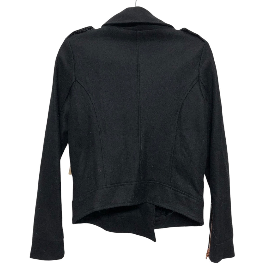 Jacket Moto By Clothes Mentor In Black, Size: S