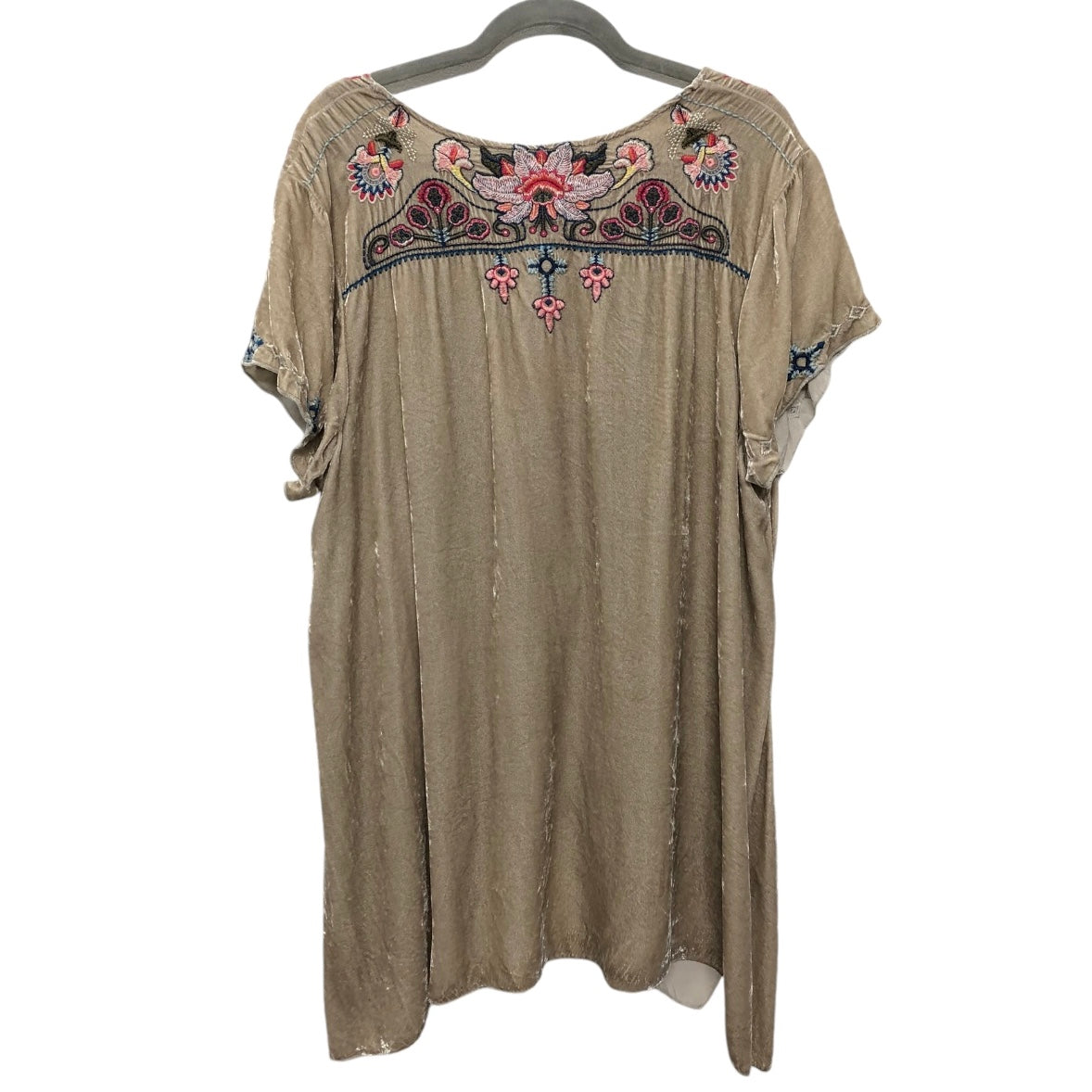 Tunic Short Sleeve By Johnny Was In Beige, Size: Xl