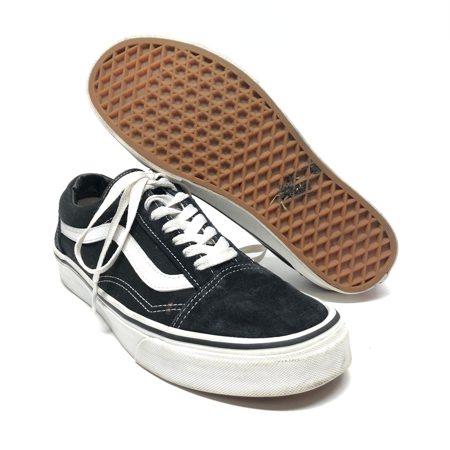 Shoes Sneakers By Vans In Black & White, Size: 8.5