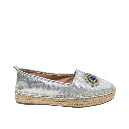 Shoes Flats By Inc In Silver, Size: 9