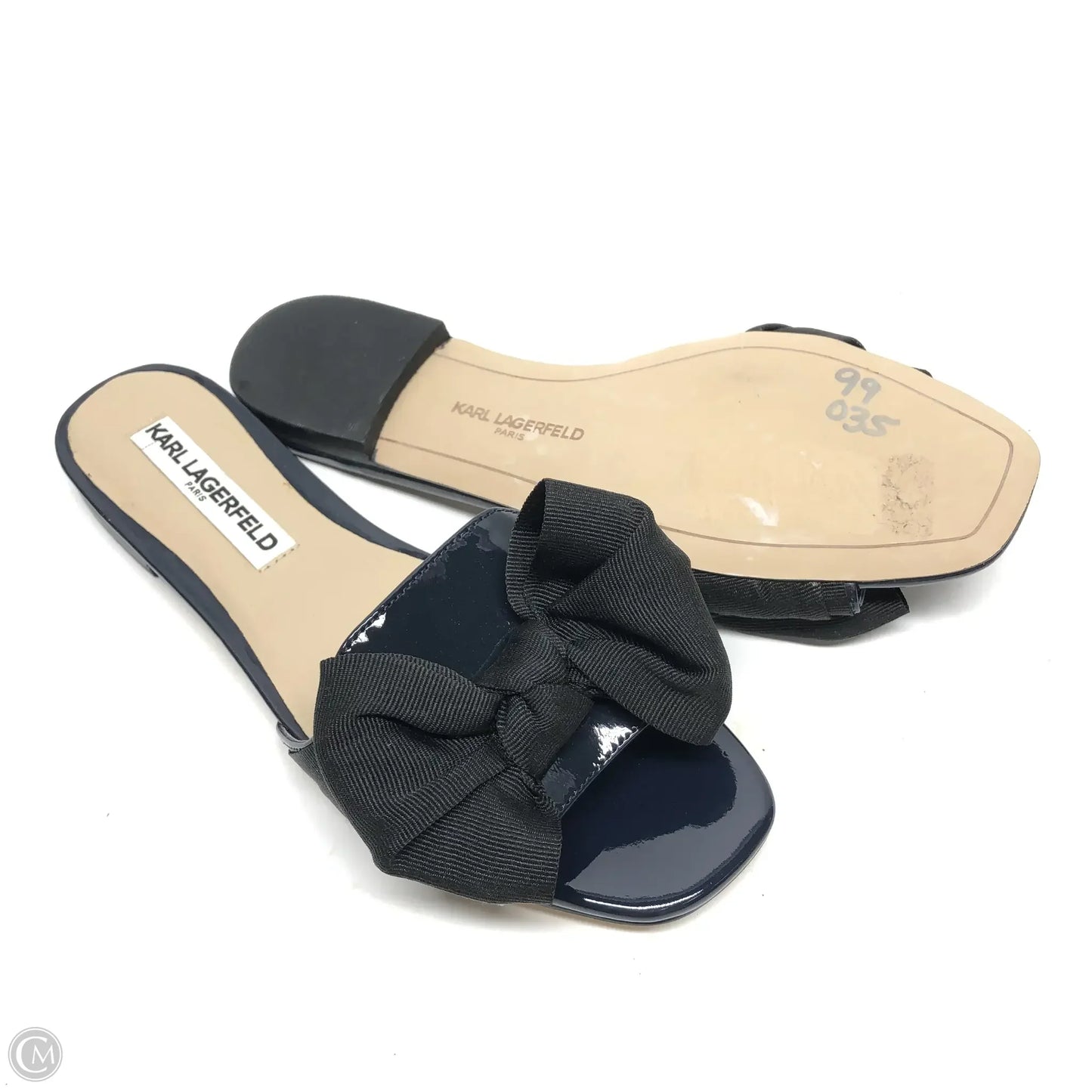 Sandals Designer By Karl Lagerfeld In Black, Size: 6.5