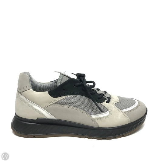 Shoes Athletic By Ecco In Black & Grey, Size: 6.5