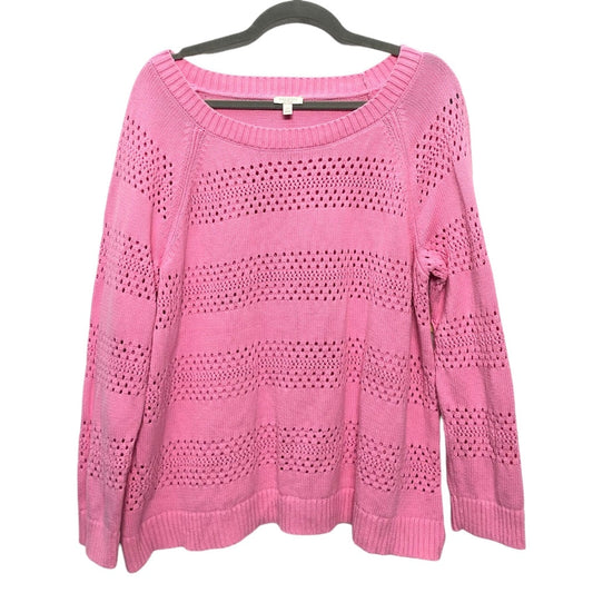 Sweater By Talbots In Pink, Size: 2x