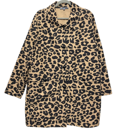 Coat Peacoat By Elliott Lauren In Animal Print, Size: Xl