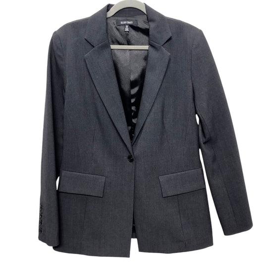 Blazer By Ellen Tracy In Grey, Size: 8