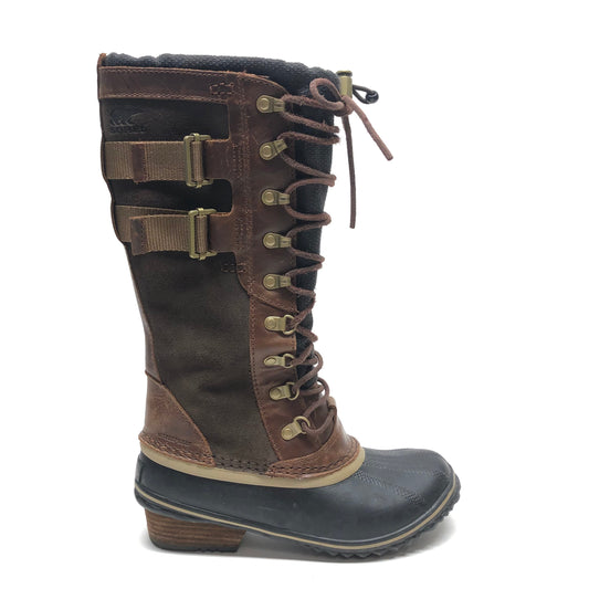 Boots Mid-calf Heels By Sorel In Brown, Size: 7