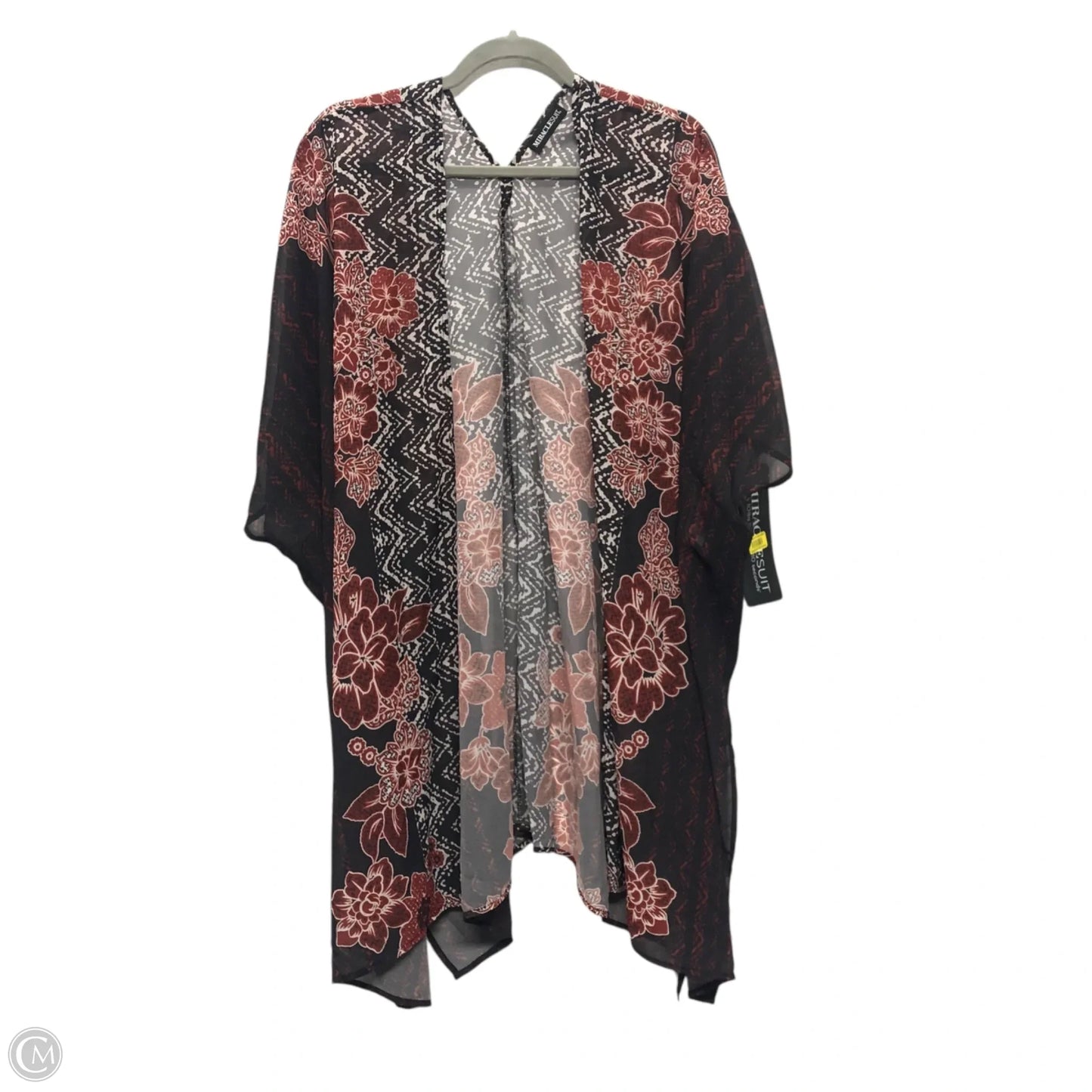 Kimono By Miraclesuit In Black & Red, Size: Osfm