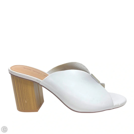 Shoes Heels Block By Who What Wear In White, Size: 8