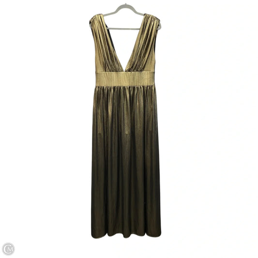 Dress Party Long By Bebe In Gold, Size: L