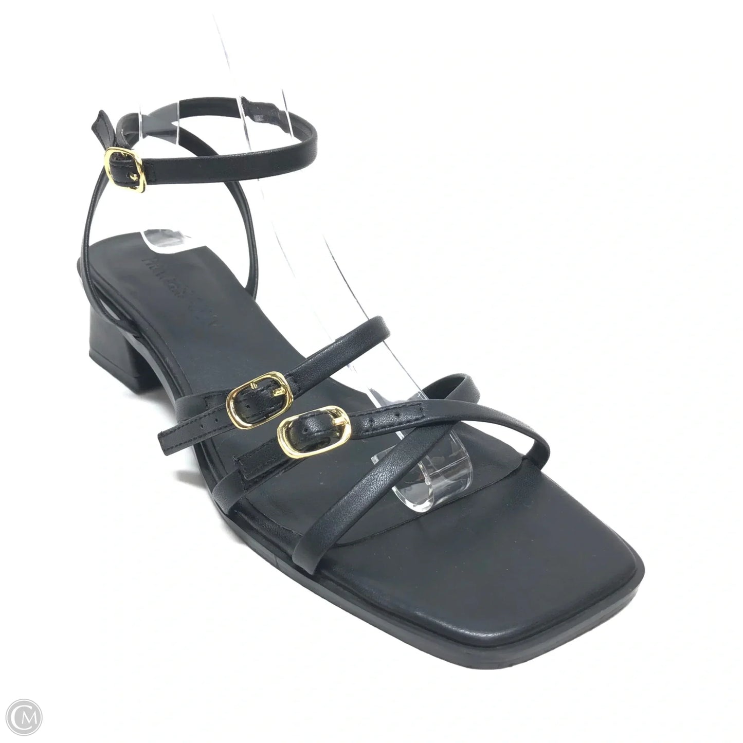 Sandals Heels Block By Princess Polly In Black, Size: 8