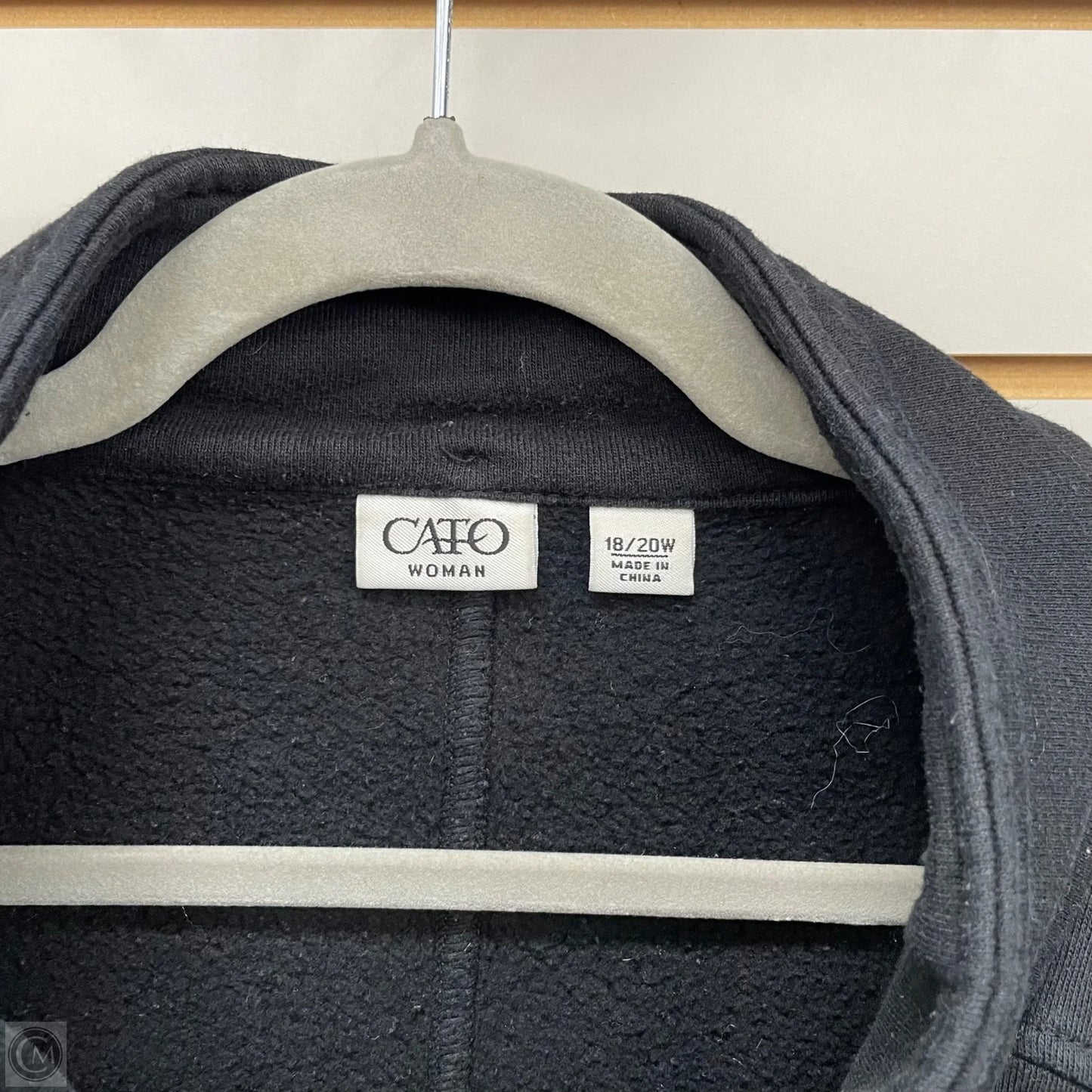 Coat Peacoat By Cato In Black, Size: 18