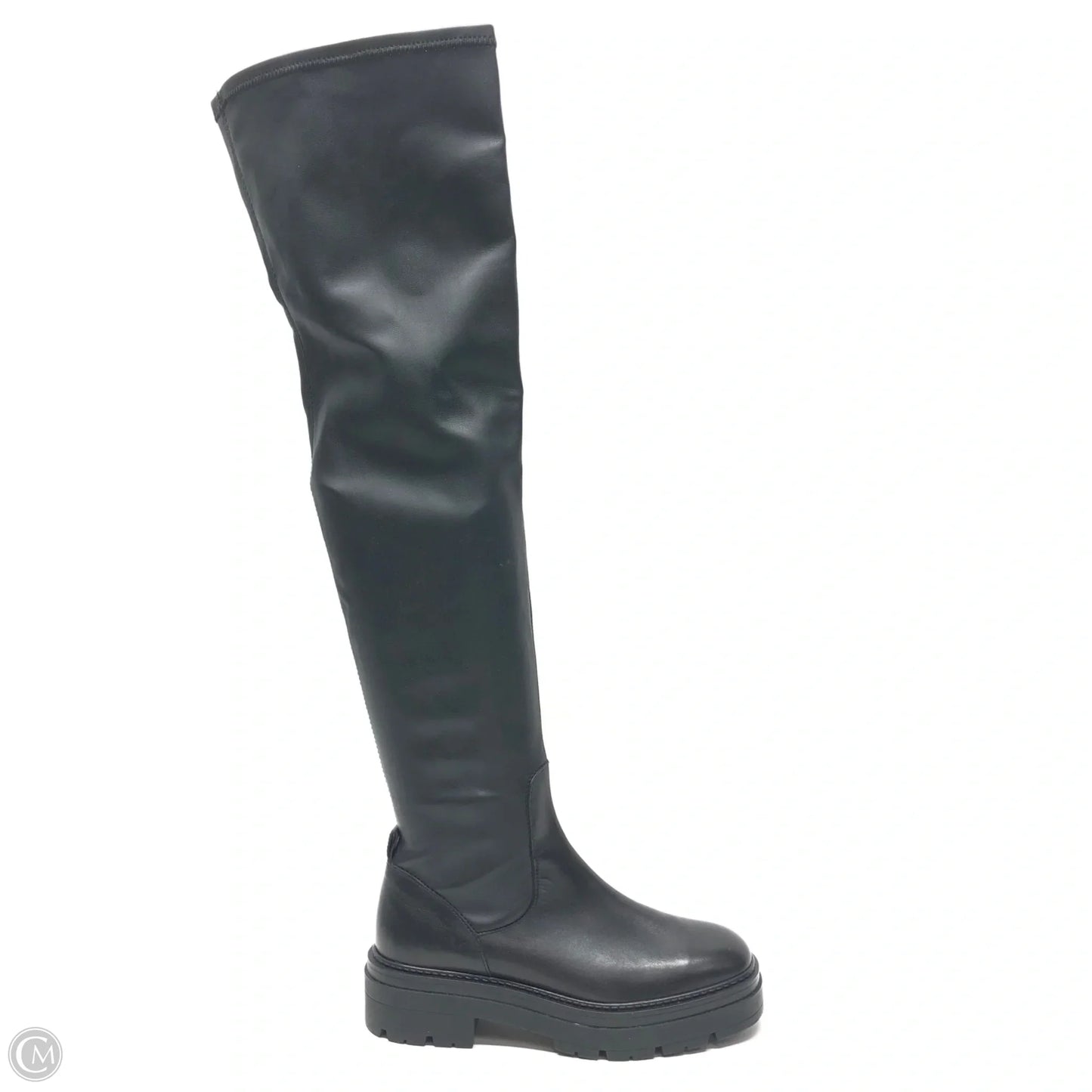 Boots Knee Flats By Clothes Mentor In Black, Size: 6