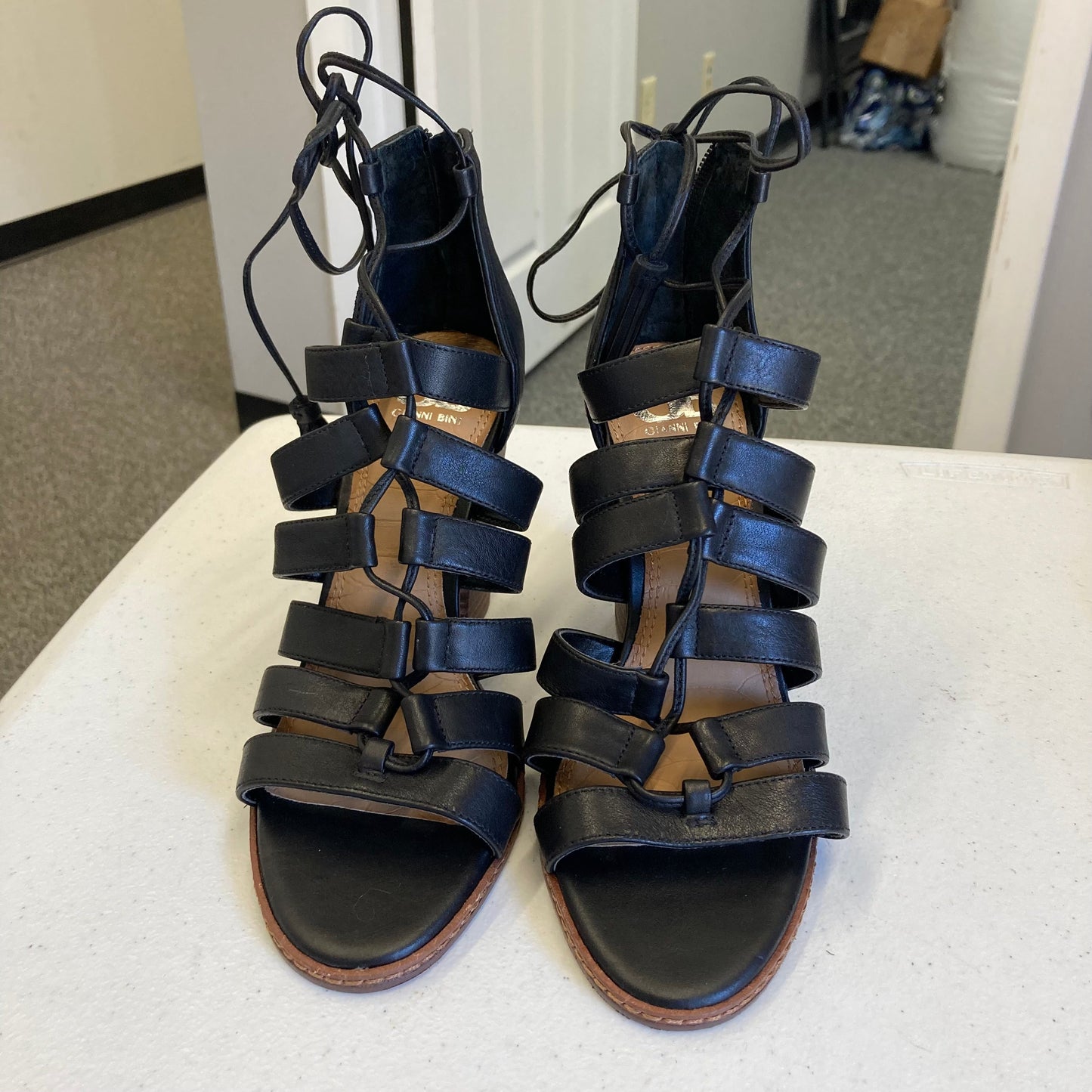 Shoes Heels Block By Gianni Bini In Black, Size:7