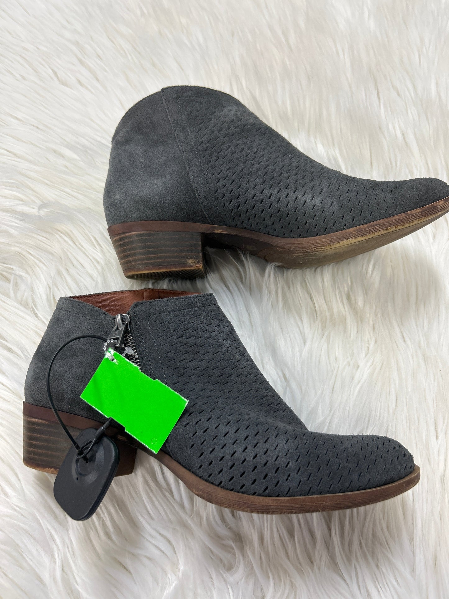 Boots Ankle Heels By Lucky Brand In Grey, Size:9
