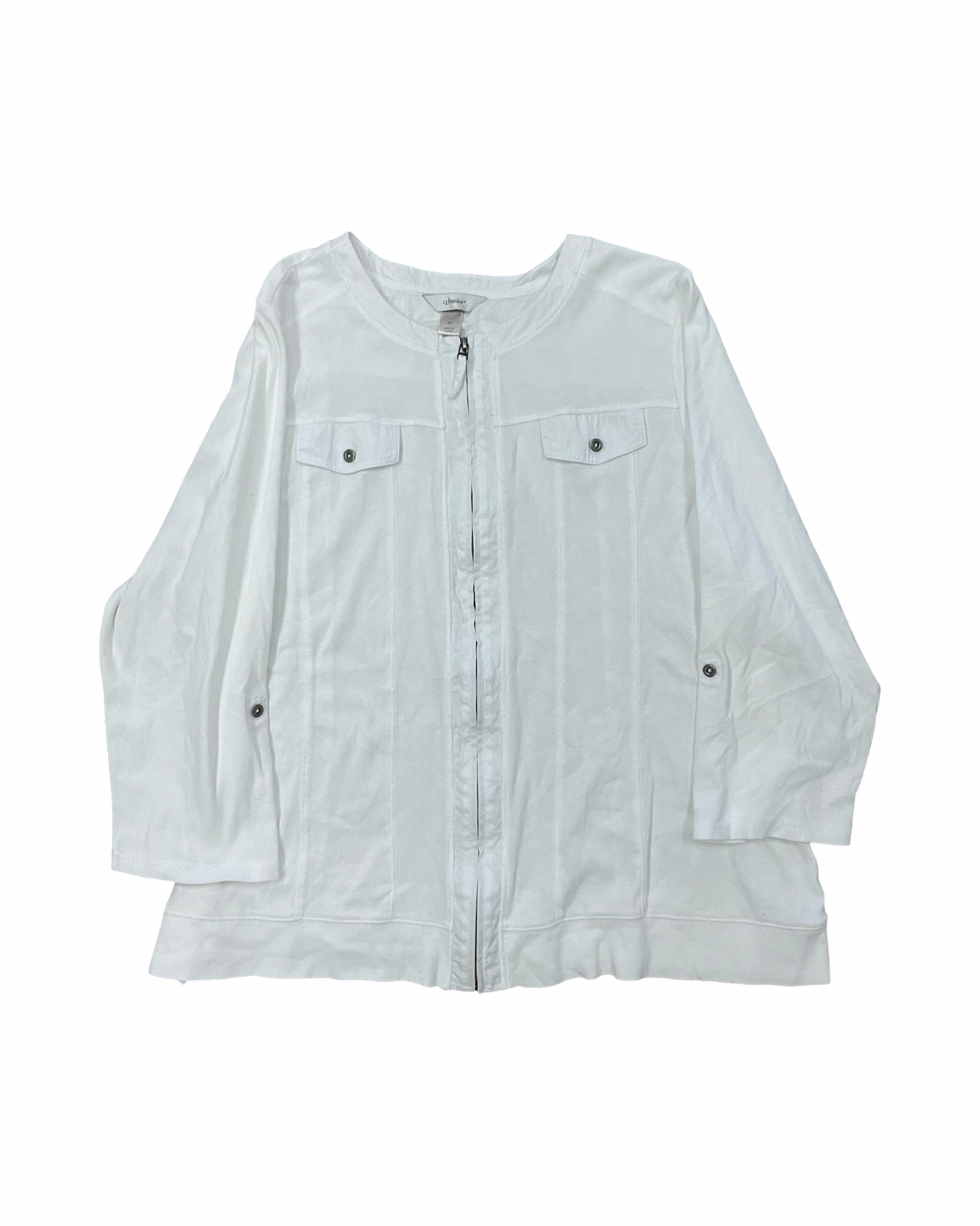Jacket Other By Cj Banks In White, Size:2X