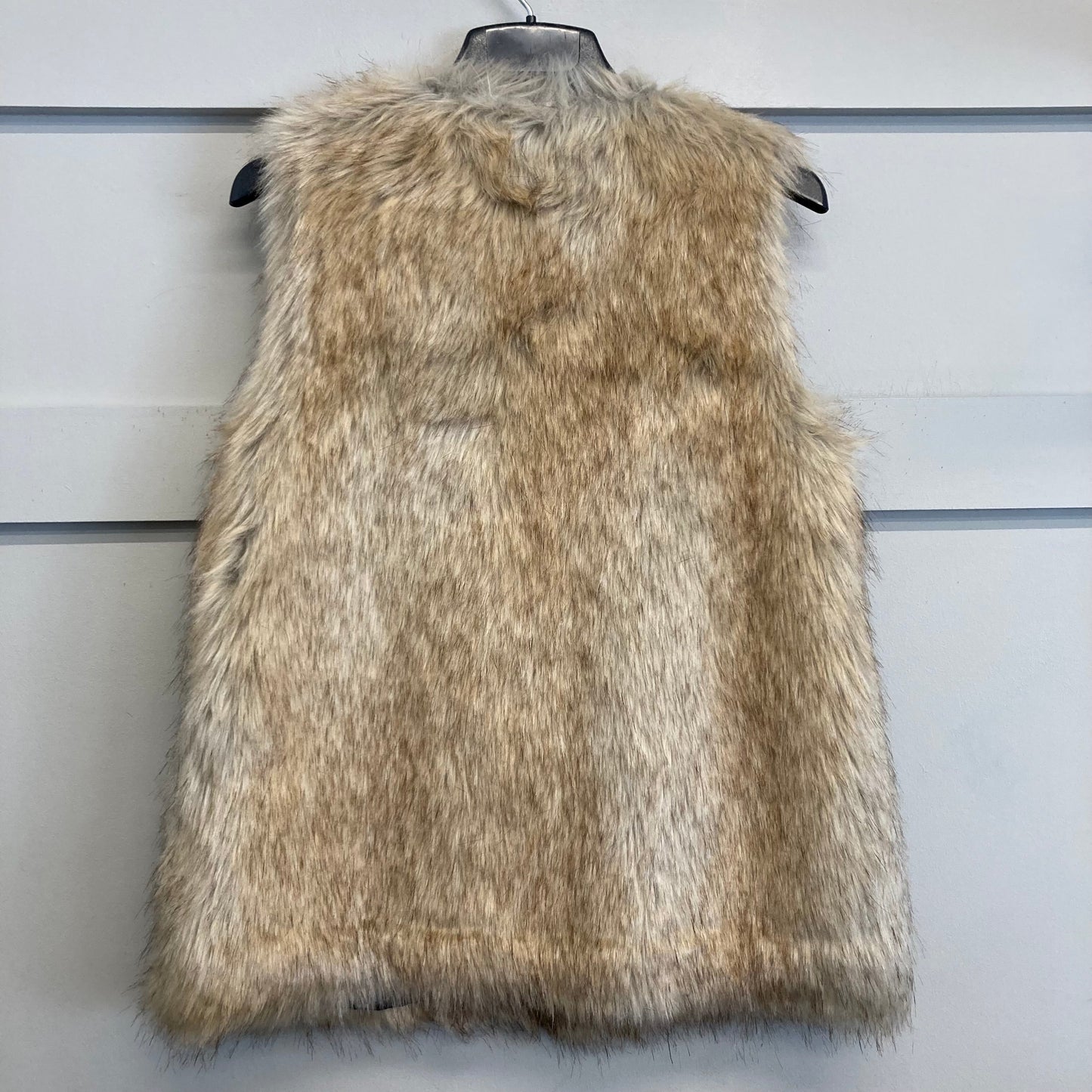 Vest Faux Fur & Sherpa By Zara In Tan, Size:L