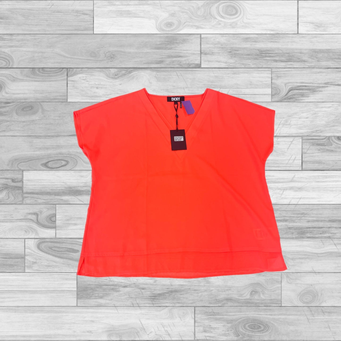 Orange Top Short Sleeve Dkny, Size L