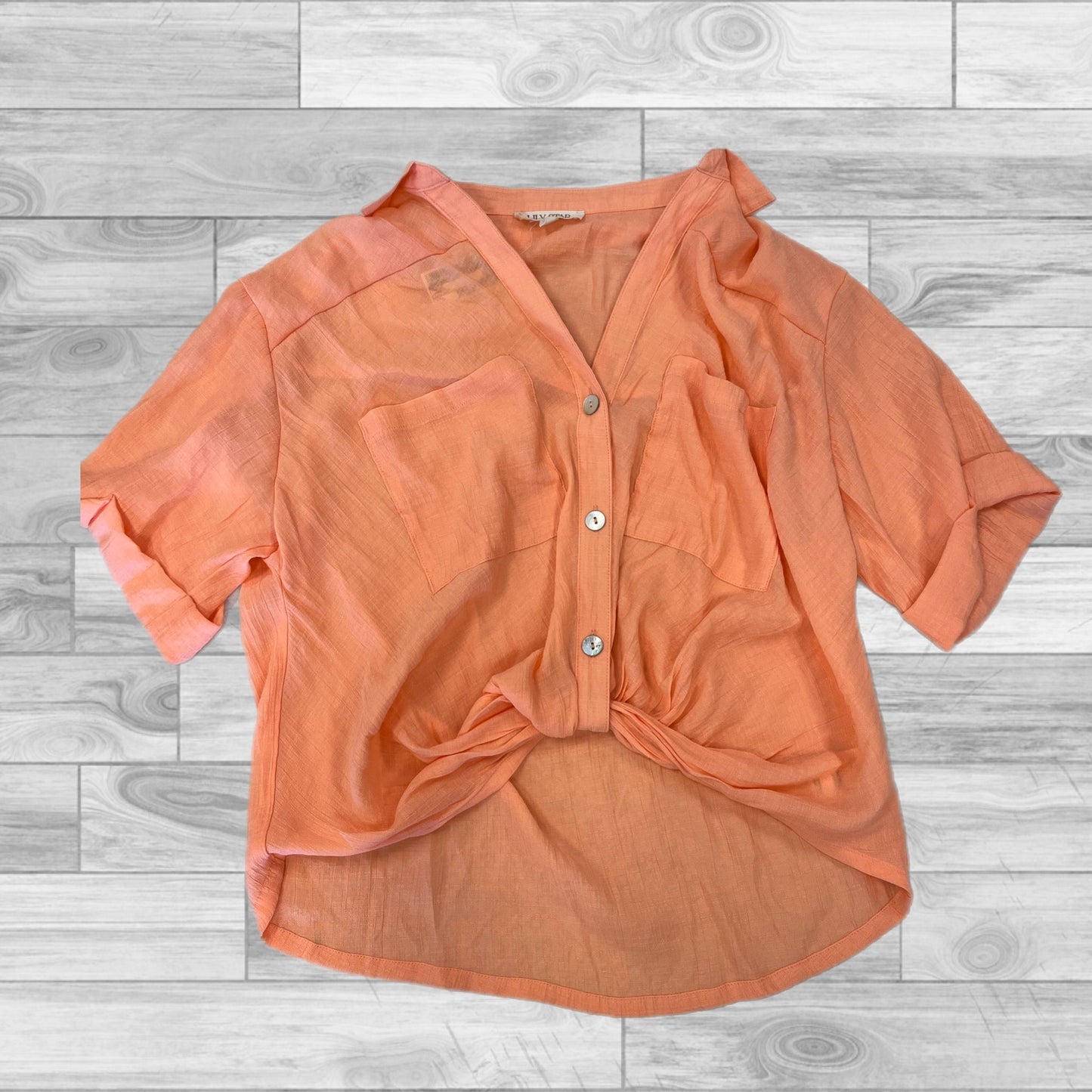 Coral Top Short Sleeve Clothes Mentor, Size L
