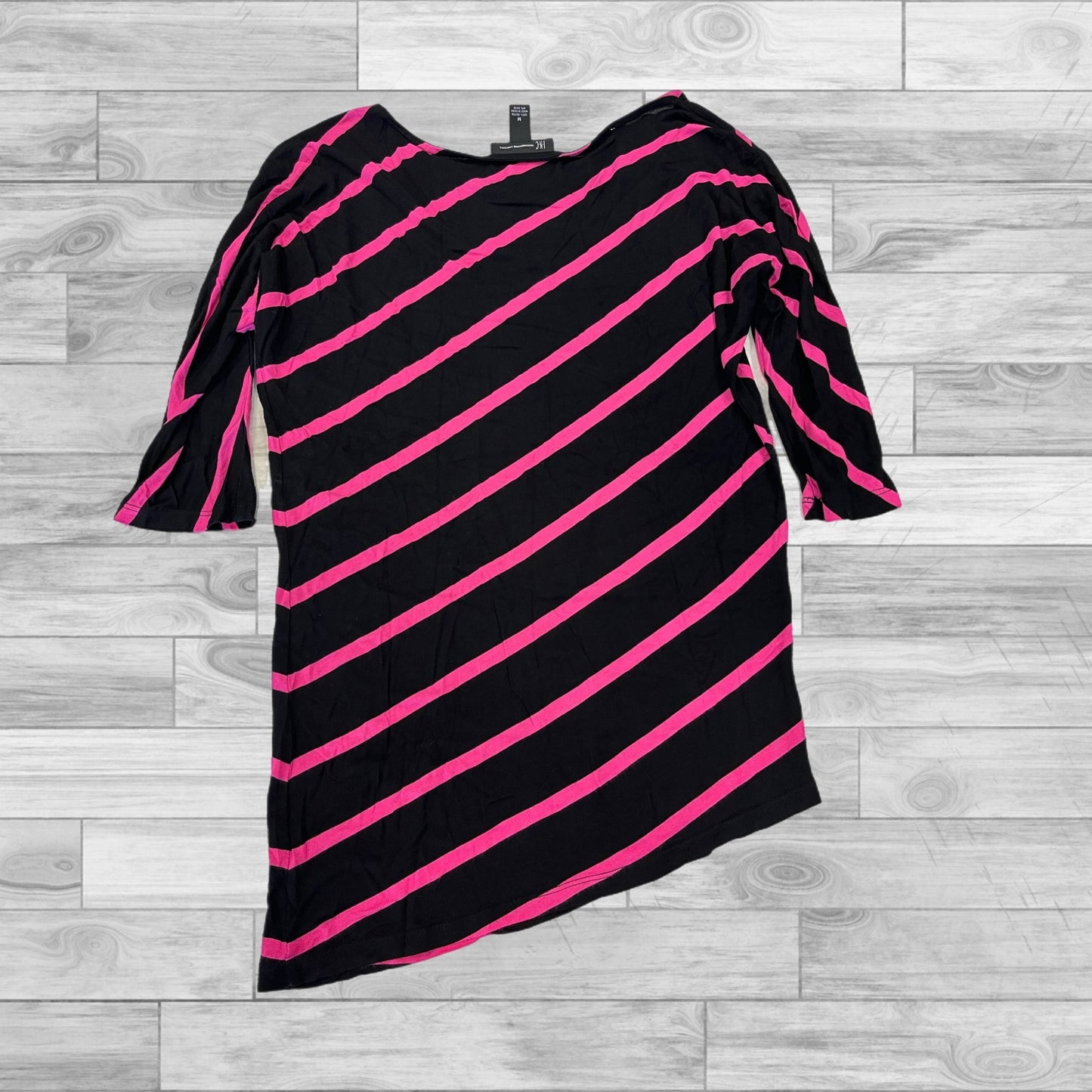 Top 3/4 Sleeve By Inc In Black & Pink, Size: M